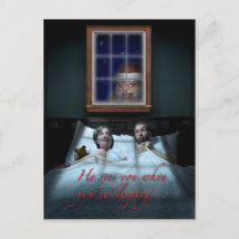 Cartão de Natal assustador do papai noel