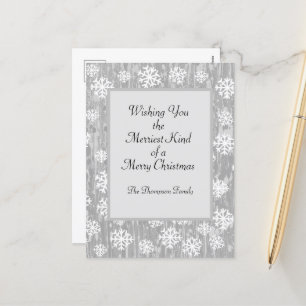 Cartão Postal De Festividades Cartão de Natal com Caligrafia Personalizada de Fl