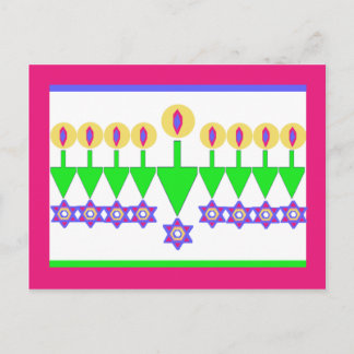Cartão Postal De Festividades Cartão de Natal de cabeça para baixo de Hanukkah