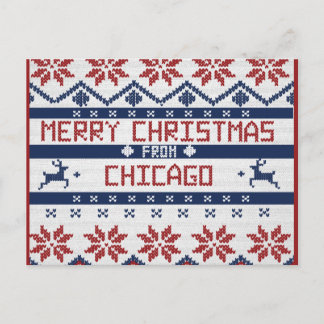 Cartão Postal De Festividades Cartão de Natal de Chicago