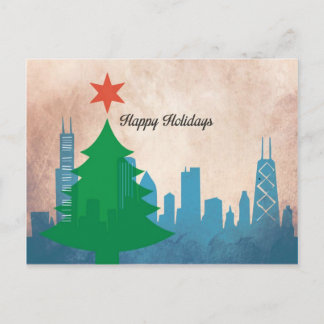 Cartão Postal De Festividades Cartão de Natal de Chicago
