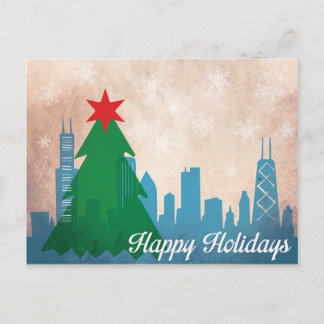 Cartão Postal De Festividades Cartão de Natal de CHICAGO