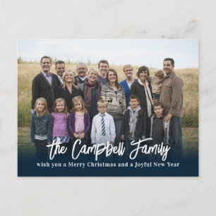 Cartão Postal De Festividades Cartão de Natal de Família com Foto de Feliz Natal