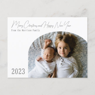 Cartão Postal De Festividades Cartão de Natal de Férias Arco Moderno Boho Chic