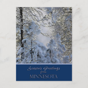 Cartão Postal De Festividades Cartão de Natal de Minnesota/cartões de posto espe
