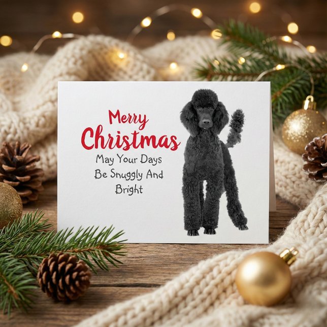 Cartão Postal De Festividades Cartão de Natal de Poodle Padrão (Standard Poodle Christmas Card)