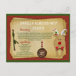 Cartão Postal De Festividades Cartão de Natal de Vanilla Almond Quente Cacau