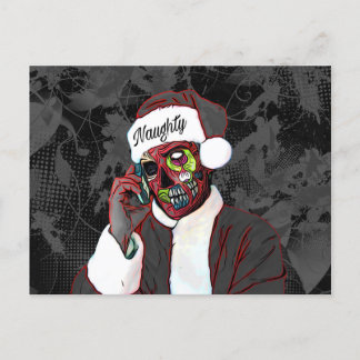 Cartão Postal De Festividades Cartão de Natal de Zumbi Travesso