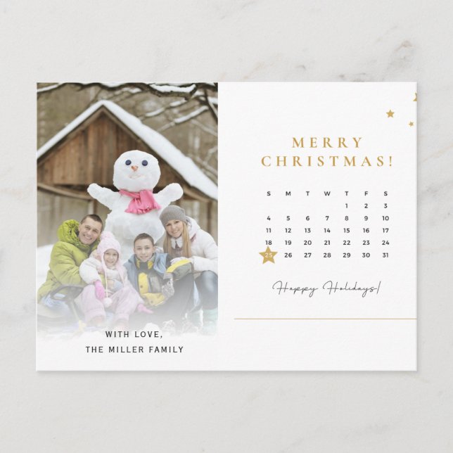 Cartão Postal De Festividades Cartão de Natal Divertido - Cartão de Fotografia I (Frente)