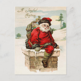 Cartão Postal De Festividades Cartão de Natal do Papai Noel