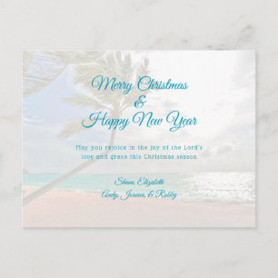 Cartão Postal De Festividades Cartão de Natal e Ano Novo Cristão Tropical