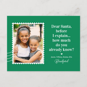 Cartão Postal De Festividades Cartão de Natal EDITÁVEL COLOR Postcard Papai Noel