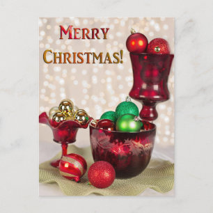 Cartão Postal De Festividades Cartão de Natal elegante