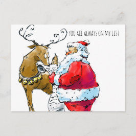 Cartão Postal De Festividades Cartão de Natal engraçado