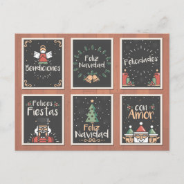 CARTÃO POSTAL DE FESTIVIDADES CARTÃO DE NATAL ESPANHOL FELIZ NAVIDAD