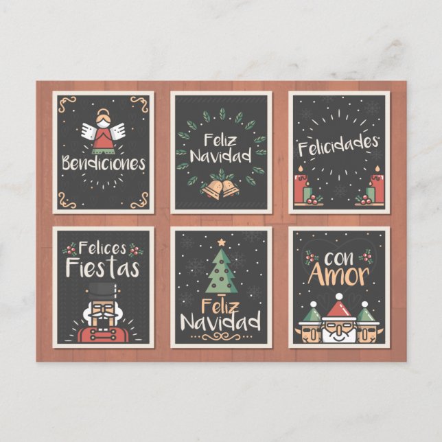 CARTÃO POSTAL DE FESTIVIDADES CARTÃO DE NATAL ESPANHOL FELIZ NAVIDAD (Frente)