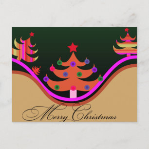 Cartão Postal De Festividades Cartão de Natal Estilizado