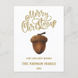 Cartão Postal De Festividades Cartão de Natal Eucalyptus Acorns