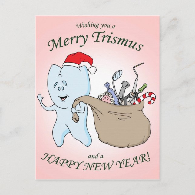 Cartão Postal De Festividades Cartão de Natal "Feliz Trismus" (Frente)