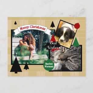 Cartão Postal De Festividades Cartão de Natal HAMbyWG Candy Cane