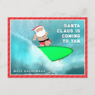 Cartão Postal De Festividades Cartão de Natal Hawaii Mele Kalikimaka