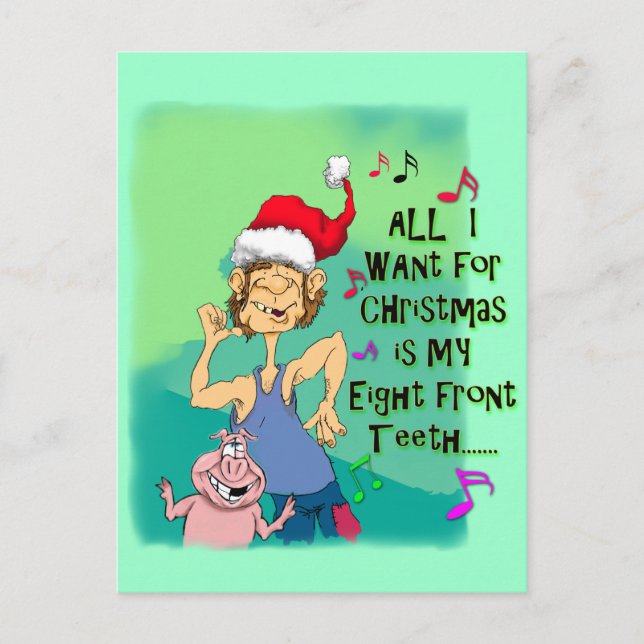 Cartão Postal De Festividades Cartão de Natal Hillbilly (Frente)