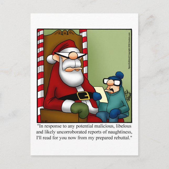Cartão Postal De Festividades Cartão de Natal Humor de papais noeis (Frente)