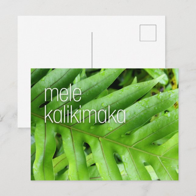 Cartão Postal De Festividades Cartão de Natal Mele Kalikimaka Feliz Natal (Frente/Verso)
