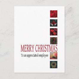 Cartão Postal De Festividades Cartão de Natal Merry para Funcionários