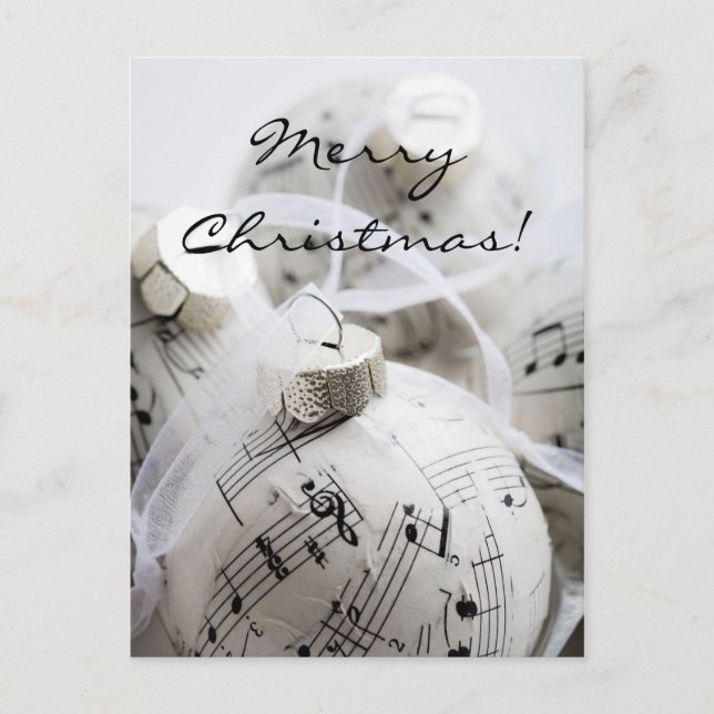 Cartão Postal De Festividades Cartão de Natal musical (Frente)