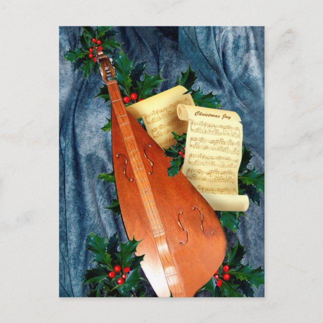 Cartão Postal De Festividades Cartão de Natal Musical (Frente)