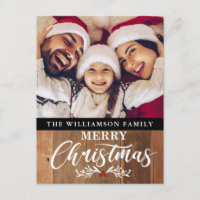 Cartão de Natal para a Família de Madeira Russo Mo