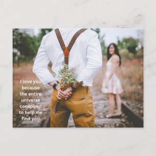 Cartão Postal De Festividades Cartão de Natal para dias de os namorados