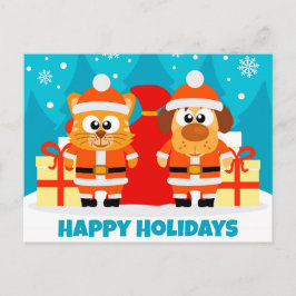 Cartão Postal De Festividades Cartão de Natal para Negócios de Animais