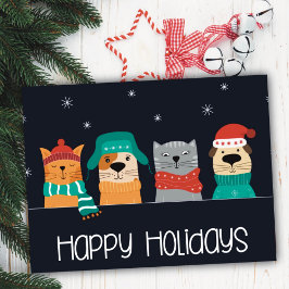 Cartão Postal De Festividades Cartão de Natal para Negócios de Animais