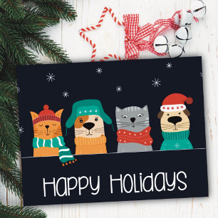 Cartão Postal De Festividades Cartão de Natal para Negócios de Animais