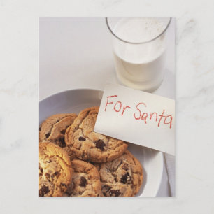 Cartão Postal De Festividades Cartão de Natal para papais noeis Cookies