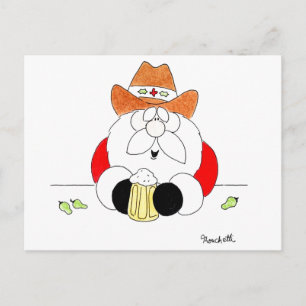 Cartão Postal De Festividades Cartão de Natal para Papais noeis do Texas