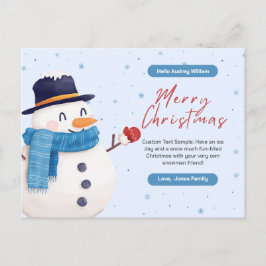 Cartão Postal De Festividades Cartão de Natal Personalizado