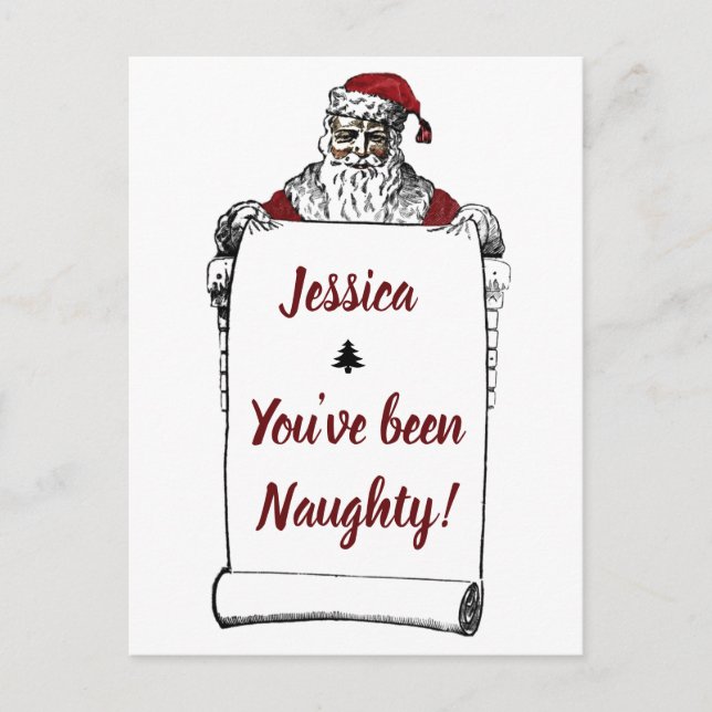 Cartão Postal De Festividades Cartão de Natal Personalizado/Engraçado (Frente)