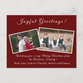 Cartão Postal De Festividades Cartão de Natal Personalizável