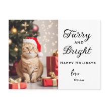 Cartão de Natal Pet Photo - Férias Personalizadas