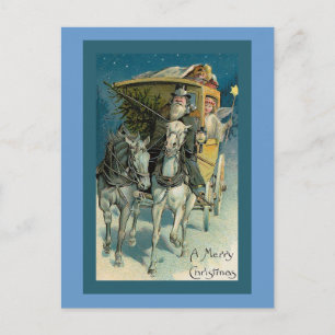 Cartão Postal De Festividades Cartão de Natal "Stagecoach"