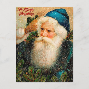 Cartão Postal De Festividades Cartão de Natal Vintage Santa Claus