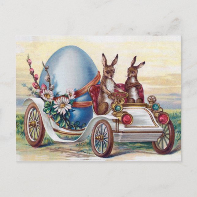 Cartão Postal De Festividades Cartão de páscoa antigo do vintage (Frente)