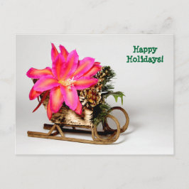 Cartão Postal De Festividades Cartão de Posto de Natal Epiphyllum Personalizável