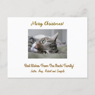Cartão Postal De Festividades Cartão de Posto de Natal Personalizado com Foto