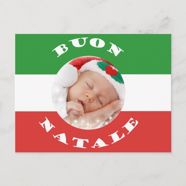Cartão Postal De Festividades Cartão de Posto de Natal Personalizado Italiano-Am (Frente)
