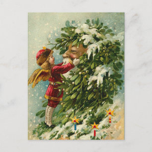 Cartão Postal De Festividades Cartão de Posto de Papais noeis Vitorianos