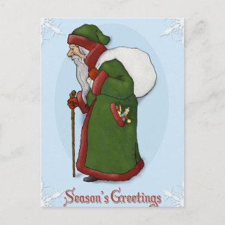 Cartão Postal De Festividades Cartão de Posto do Estilo Vintage do Santa Claus